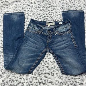 Buckle bootcut jeans